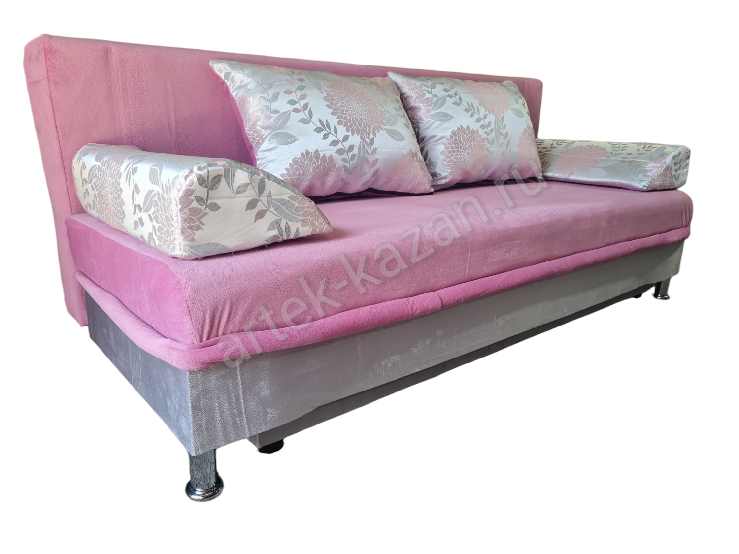 Диван еврокнижка -Эконом- флок амаро розовый, цена 10500руб. Купить недорогой диван по низкой цене от производителя можно у нас.